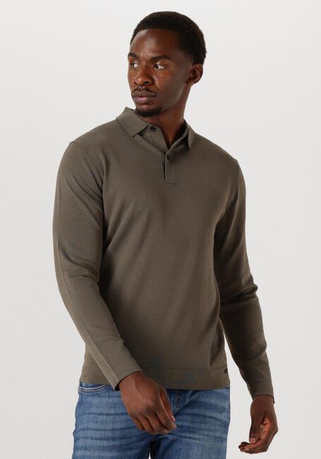 GENTI Pull POLO LS en vert - large