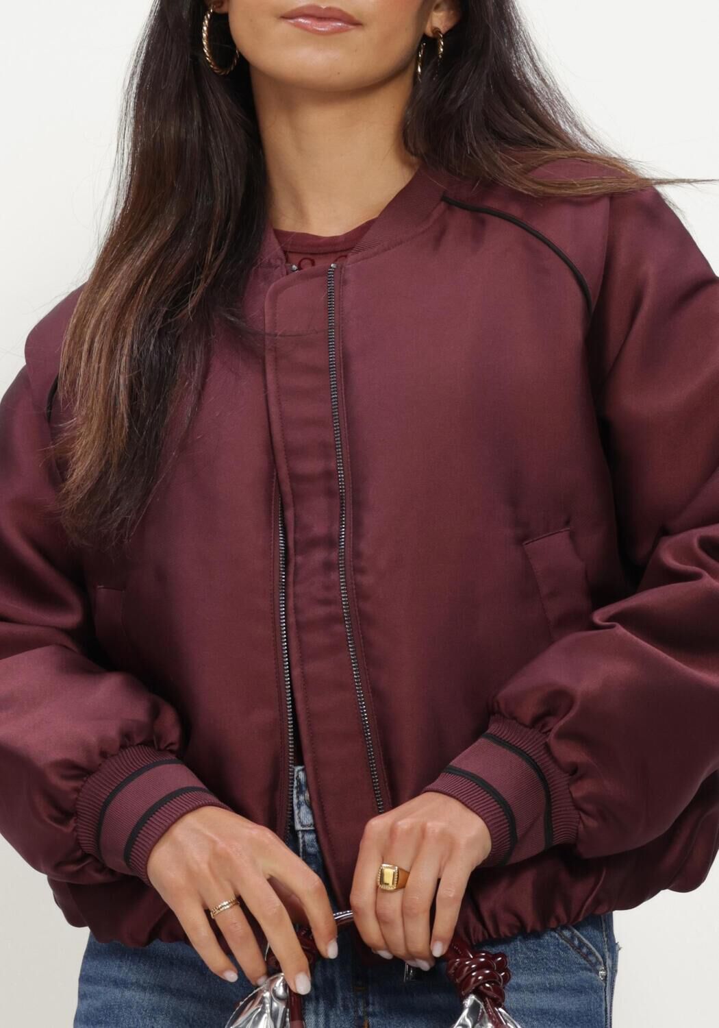 MOS MOSH Jack MMCALICO SATEEN JACKET Bordeaux - large