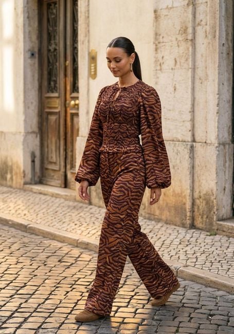 HARPER & YVE Pantalon large HOLLY-PA en marron - large