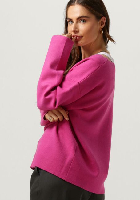 OBJECT Pull OBJREYNARD V-NECK PULLOVER E AW FAIR 23 en rose - large
