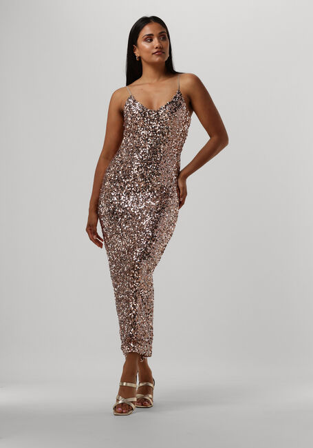 Bronzen NEO NOIR Maxi jurk LYDIA SEQUINS DRESS - large
