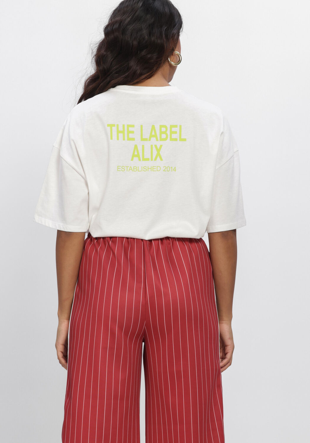 Witte ALIX THE LABEL T-shirt THE LABEL T SHIRT - large