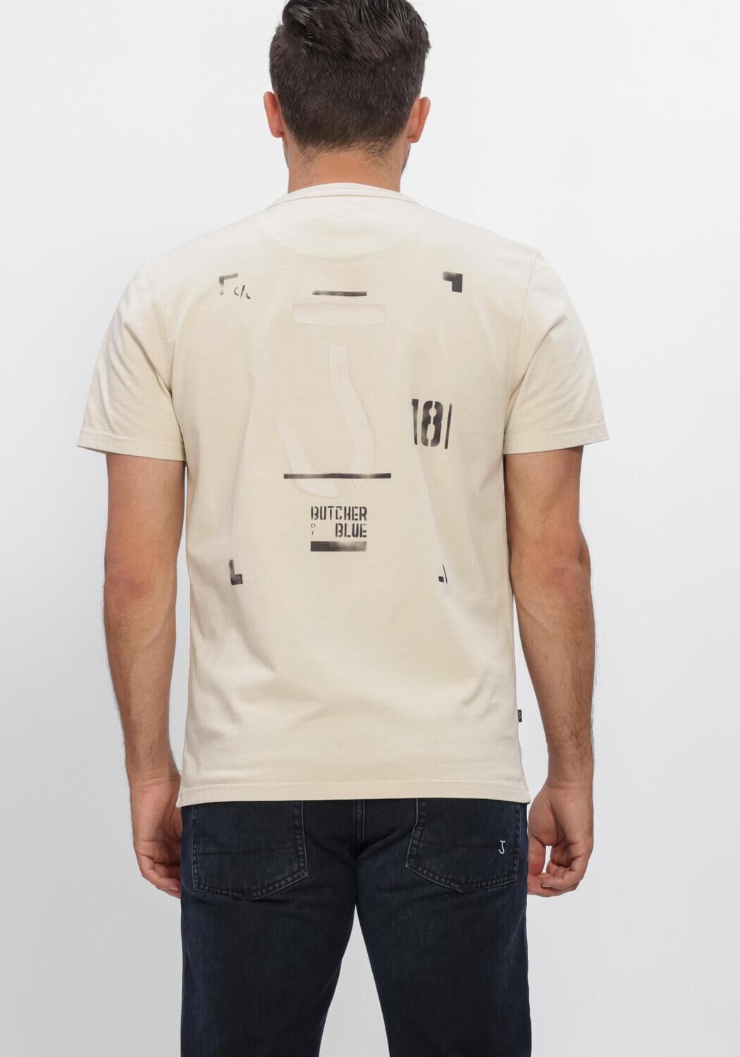 BUTCHER OF BLUE T-shirt ARMY BRUSH TEE en beige - large