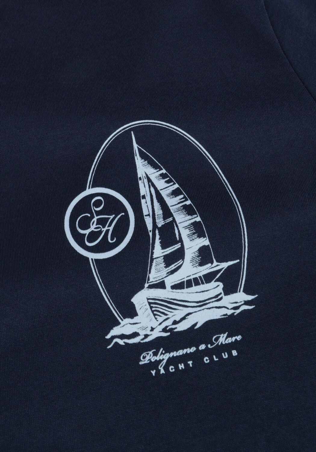 Donkerblauwe SELECTED MEN T-shirt SLHCONRAN PRINT SS O-NECK TEE - large