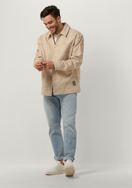 SCOTCH & SODA Surchemise ROBE JACQUARD TWILL OVERSHIRT JACKET en beige - large