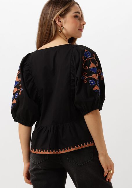 Zwarte BY-BAR  GABIE EMBROIDERY BLOUSE - large