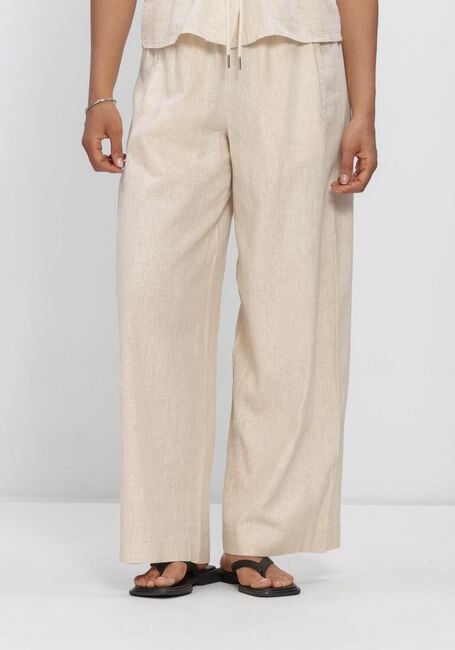 Beige OBJECT Broeken/jumpsuits OBJKADIE MW WIDE PANTS 145 - large