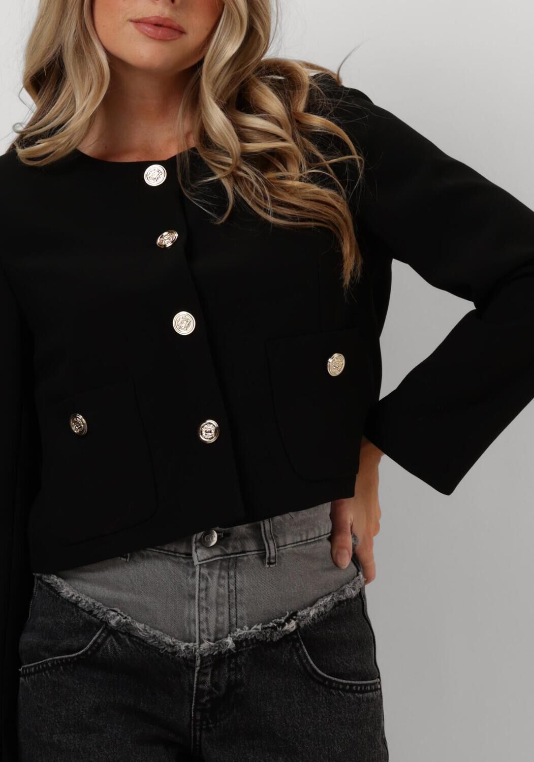 CO'COUTURE Jack VOLA CROP COCKTAIL JACKET en noir - large