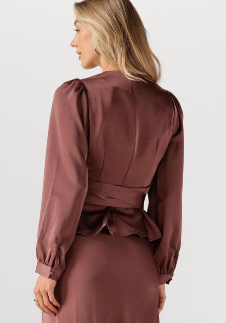 Bordeaux NEO NOIR  RISTA HEAVY SATEEN BLOUSE - large