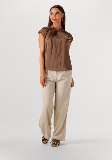 Bruine NEO NOIR  FLEUR DRAPY SATIN BLOUSE - large
