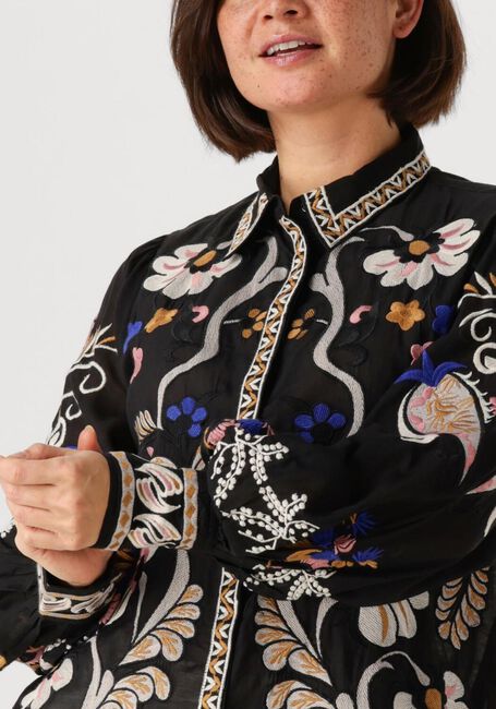 Zwarte SUMMUM  BLOUSE EMBROIRERED VOILE - large