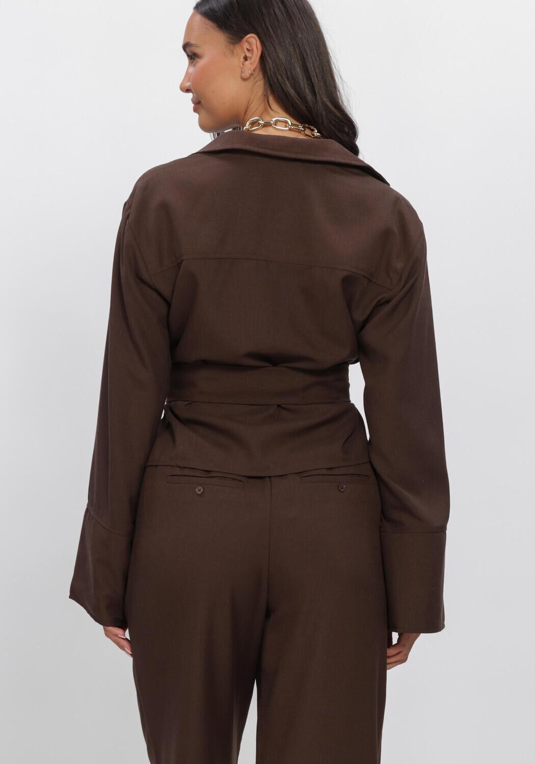 AIMEE THE LABEL FALKOHS BLOUSE Blouses en marron - large
