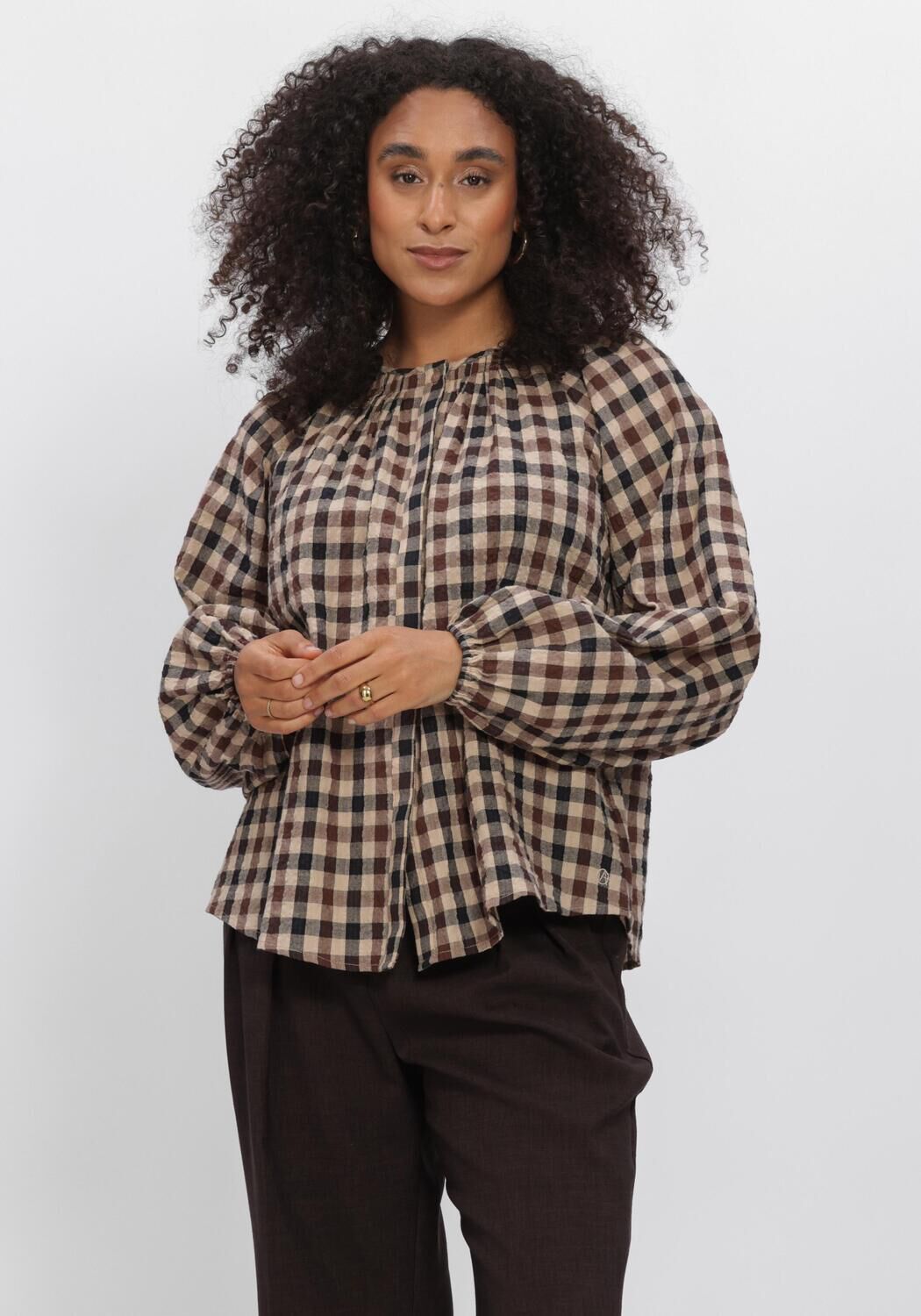 AIMEE THE LABEL PEERW6 BLOUSE Blouses en marron - large