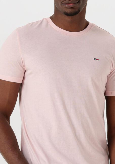 TOMMY JEANS T-shirt TJM XSLIM JASPE HTR TEE EXT en rose - large