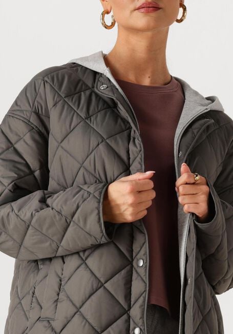 Donkergroene WITHBLACK Gewatteerde jas WBLMILANA QUILTED JACKET - large