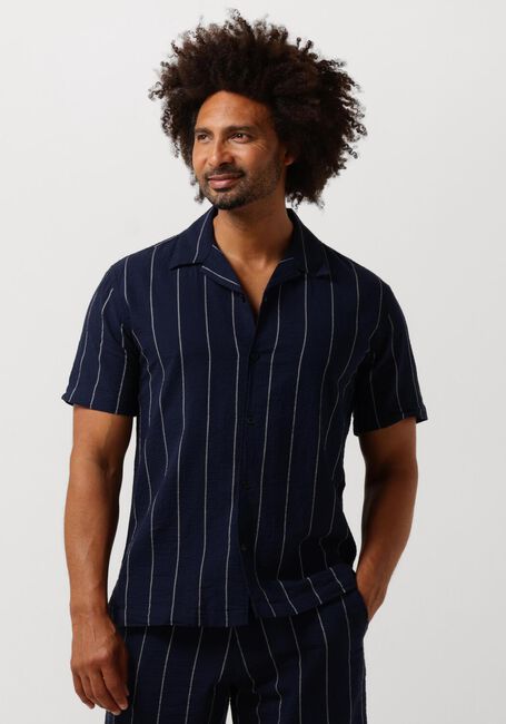 SELECTED HOMME Chemise décontracté SLHREG-WEST SHIRT SS RESORT CAMP Bleu foncé - large