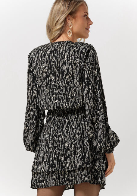 ALIX THE LABEL Mini robe LADIES WOVEN ANIMAL DRESS en noir - large