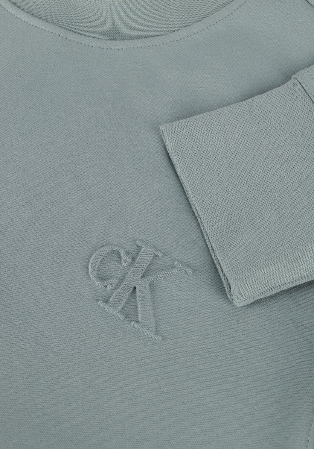 CALVIN KLEIN Pull INTERLOCK CREW NECK en gris - large