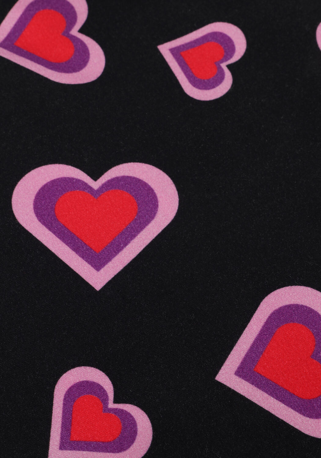 Zwarte Salty Stitch Top HEARTS LONG SLEEVE - large