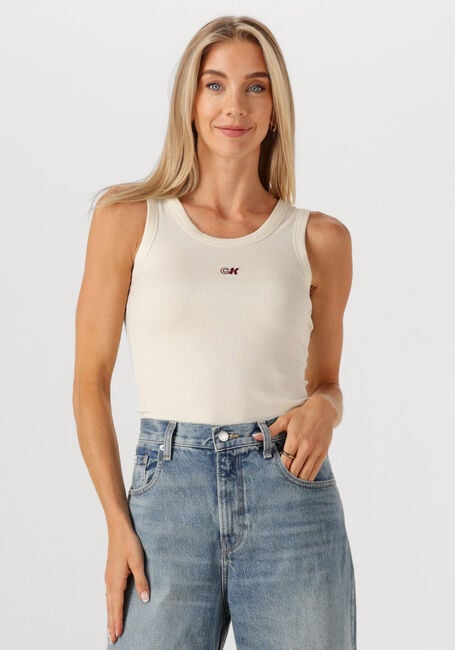Ecru CALVIN KLEIN Top A-MODAL RIB TANK - large
