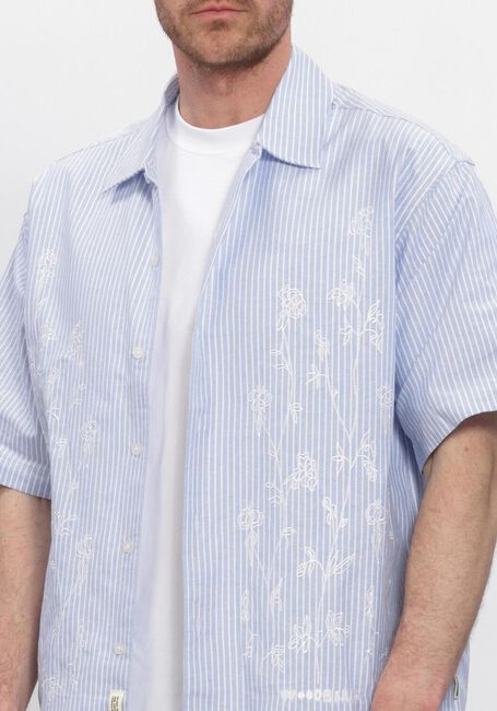 WOODBIRD Chemise d&eacute;contract&eacute; WBWANG OX FLOWER SHIRT Bleu clair - large