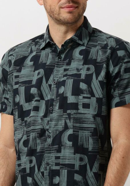 PME LEGEND Chemise décontracté SHORT SLEEVE SHIRT PRINT ON CTN SLUB en vert - large