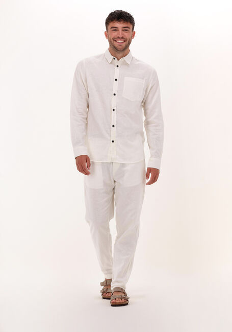Gebroken wit ANERKJENDT Chino AKJULIUS LINEN PANTS - large
