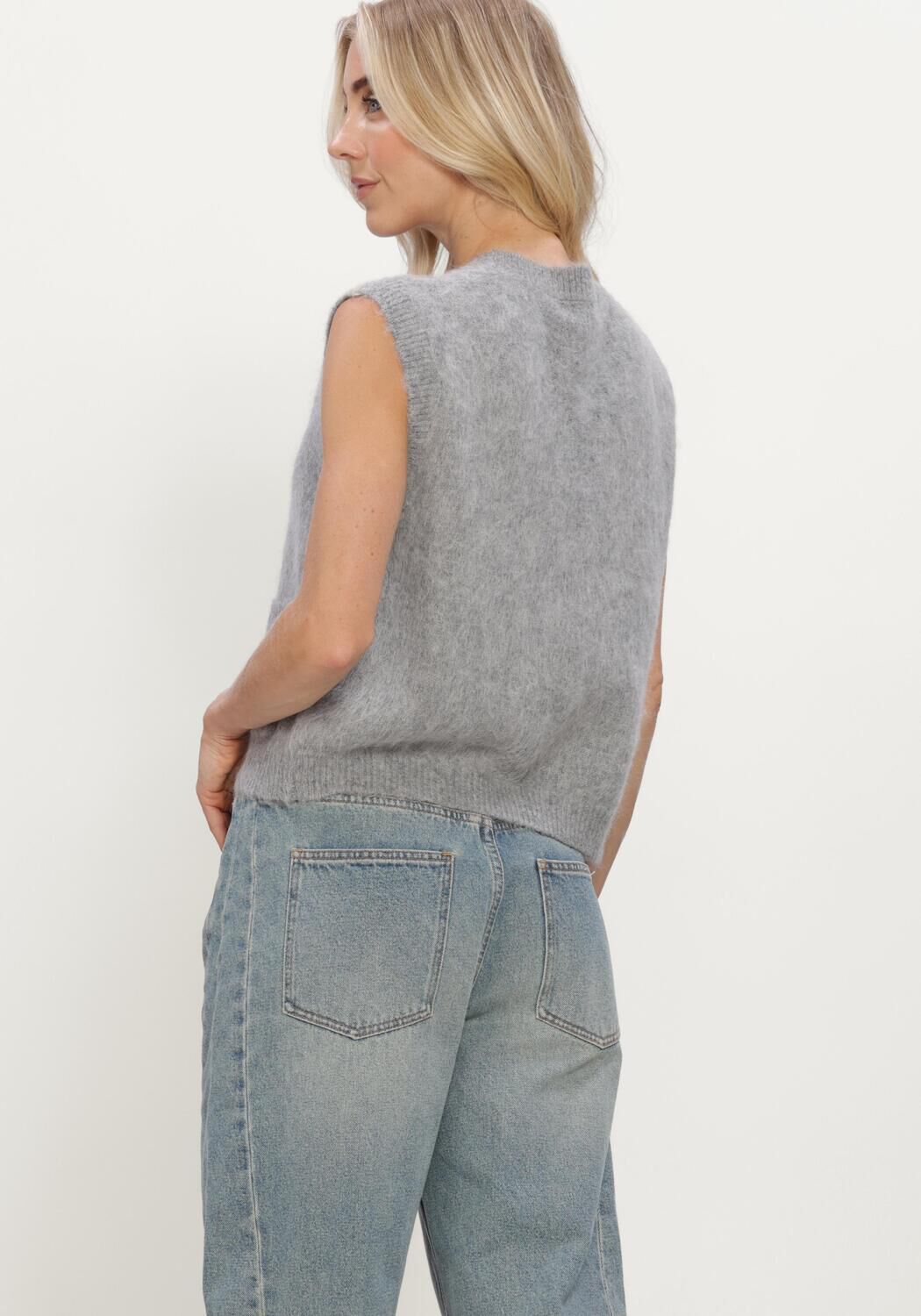 CIRCLE OF TRUST Gilet FAUVE KNIT en gris - large