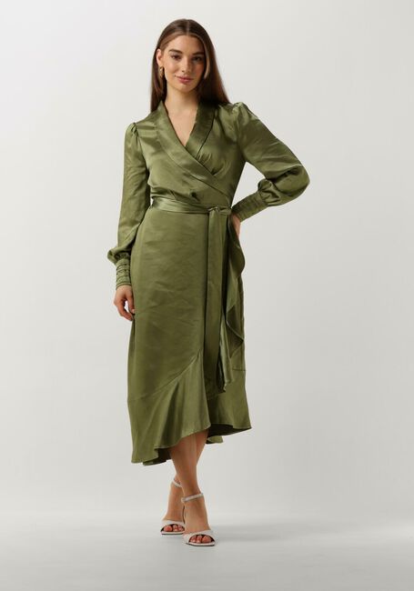 NOTRE-V Robe midi NV-DORISSA SATIN DRESS en vert - large
