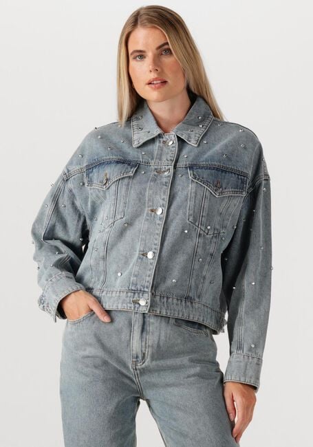 ALIX THE LABEL Veste en jean LADIES WOVEN EMBELLISHED DENIM JACKET en bleu - large