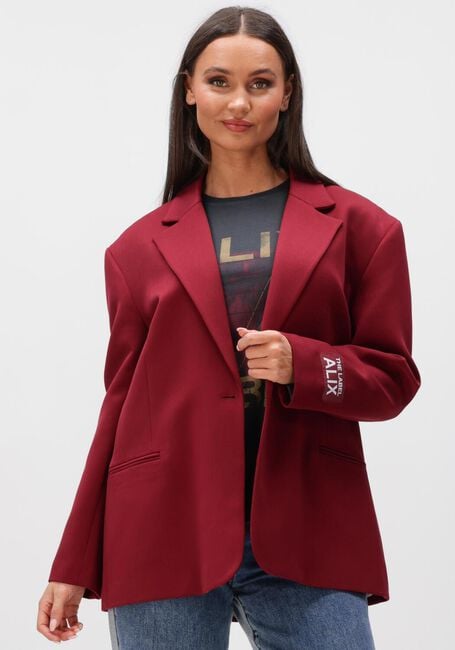 ALIX THE LABEL Blazer LADIES WOVEN OVERSIZED BLAZER Bordeaux - large