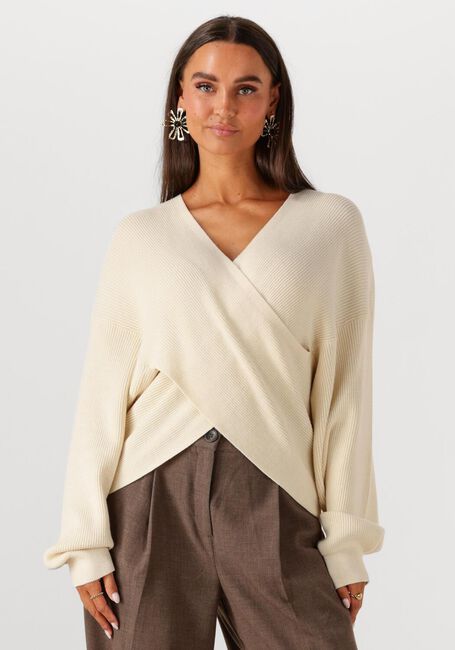 MSCH COPENHAGEN Pull MSCHZINELLE RACHELLE WRAP PULLOVER Écru - large