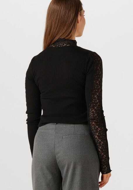 Zwarte ROSEMUNDE Top BEATHA LS REGULAR LACE - large