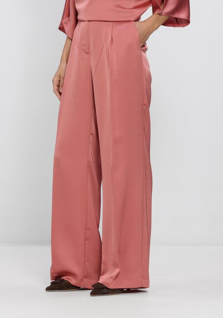 DANTE6 Pantalon large JULES SATIN SMART PANTS en rose - large