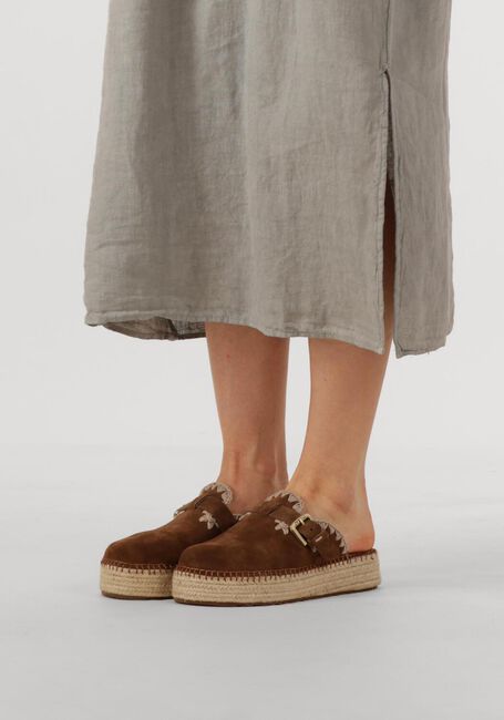 Bruine MOU Instappers JUTE CLOG PLAIN SUE - large