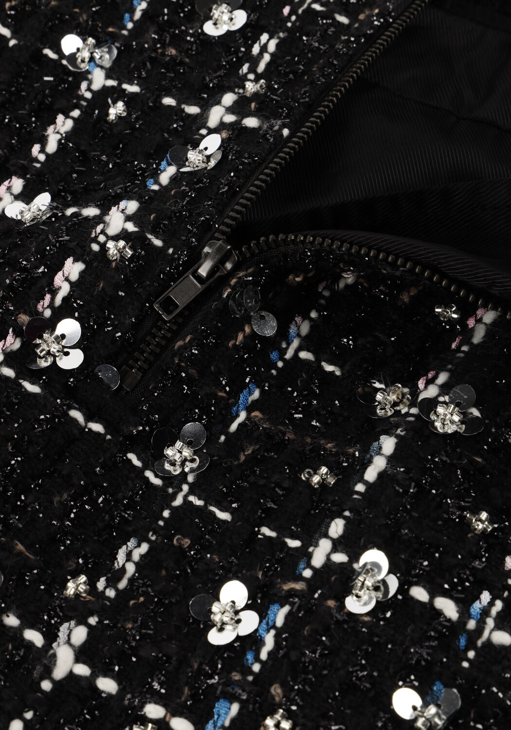 Zwarte Y.A.S. Minirok YASVALENDA MHW TWEED SKIRT - large