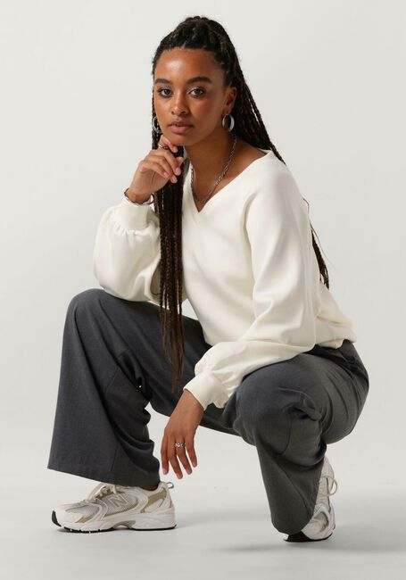 Ecru MSCH COPENHAGEN Sweater MSCHNELINA IMA Q RAGLAN V SWEATERSHIRT - large