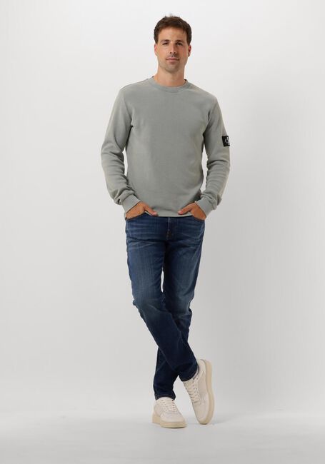 Groene CALVIN KLEIN Trui WASHED BADGE WAFFLE Groene CALVIN KLEIN Trui WASHED BADGE WAFFLE - large