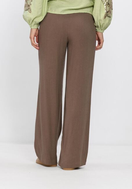 SELECTED WOMEN Pantalon large SLFVIVA-GULIA HW LONG SUN PANT en marron - large