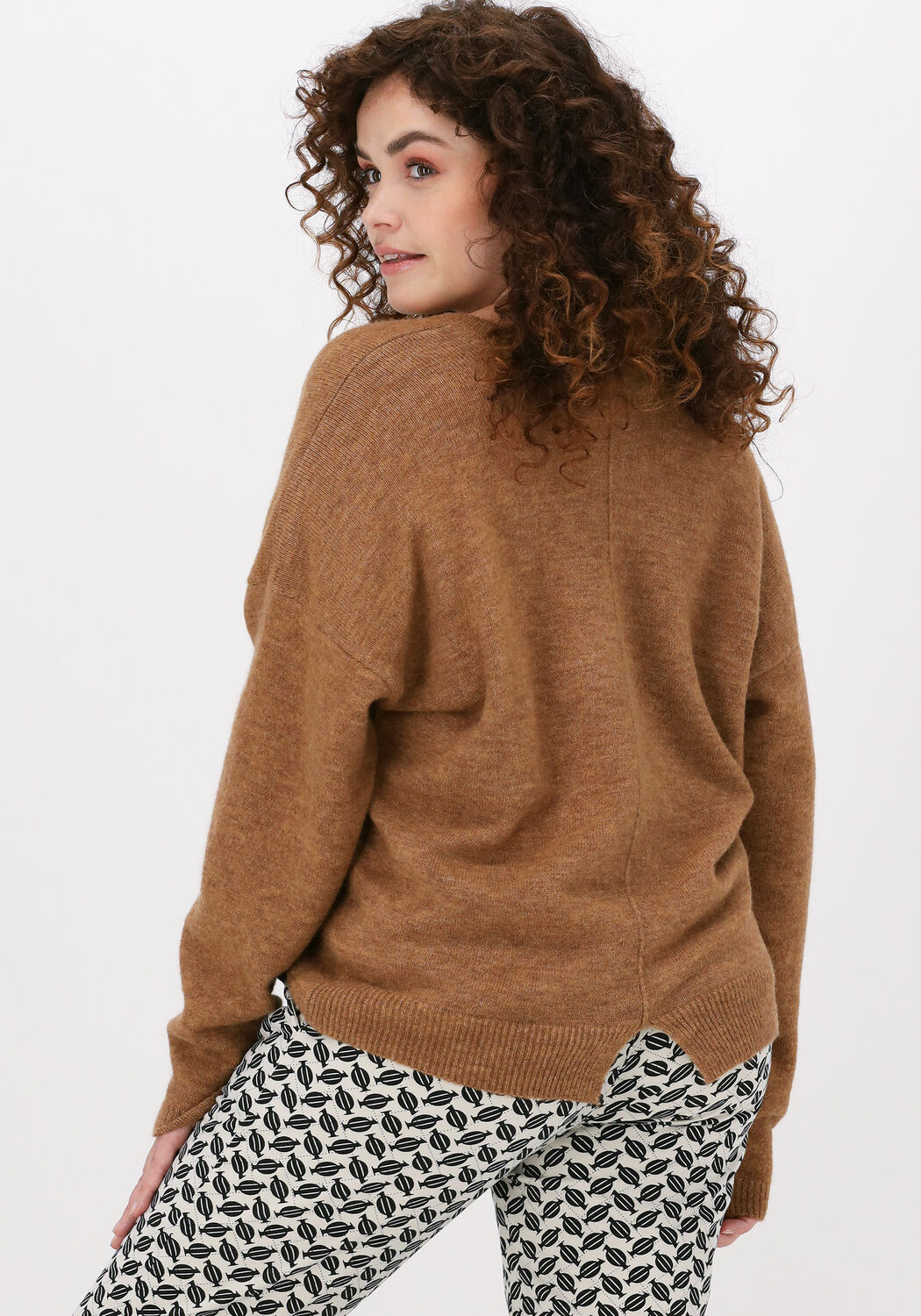 cognac 10days trui v neck sweater