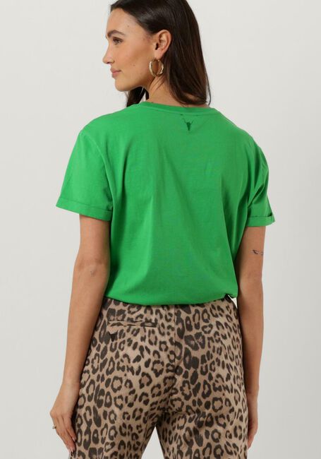 ALIX THE LABEL T-shirt LADIES KNITTED EMBROIDERED A T-SHIRT en vert - large