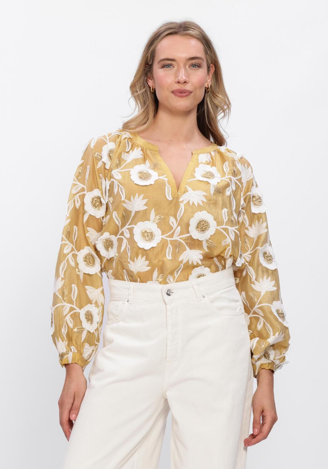 AAIKO ALANZA 3D TEN 518 Blouses en or - large