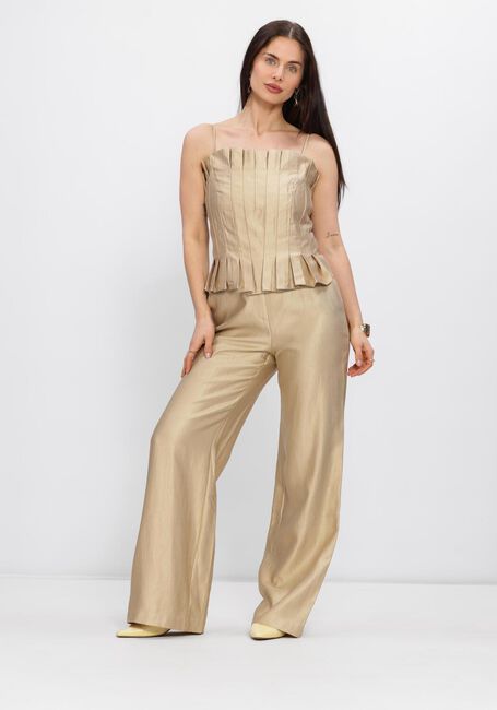 Gouden FREEBIRD Wijde broek F-WV-SHINY-TWILL-26-1 - large