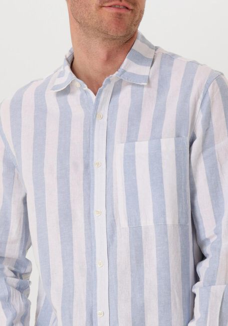 SCOTCH & SODA Chemise décontracté YARN-DYED LINEN BLEND STRIPED REGULAR FIT SHIRT Bleu clair - large