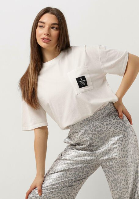 ALIX THE LABEL T-shirt LADIES KNITTED LABEL T-SHIRT en blanc - large