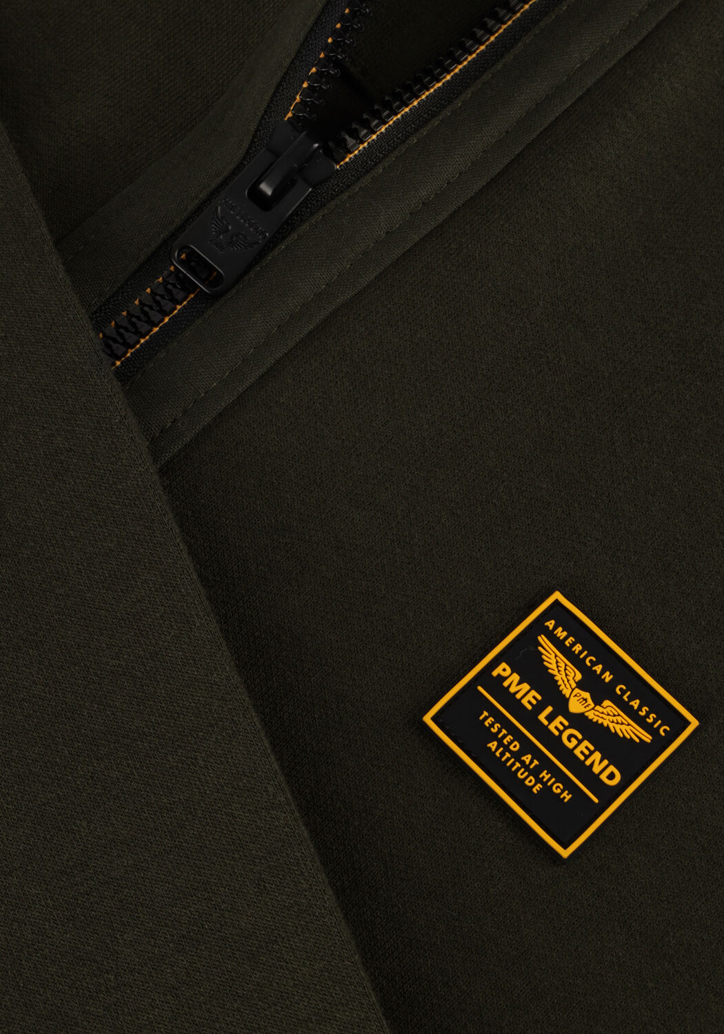 PME LEGEND Pull HALF ZIP COLLAR INTERLOCK JERSEY en vert - large