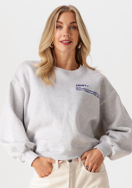 Lichtgrijze BY-BAR Sweater BIBI HEAVY SWEATER - large