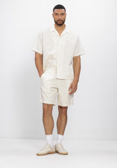 Ecru LACOSTE Casual overhemd RELAXED FIT WAFFLE TEXTURE SHIRT - large