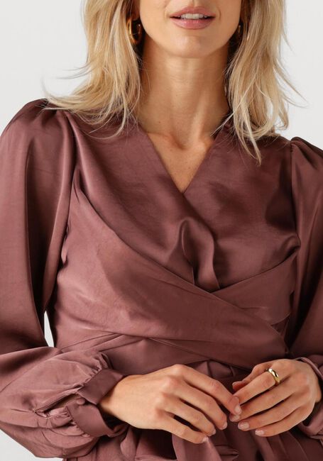 Bordeaux NEO NOIR  RISTA HEAVY SATEEN BLOUSE - large