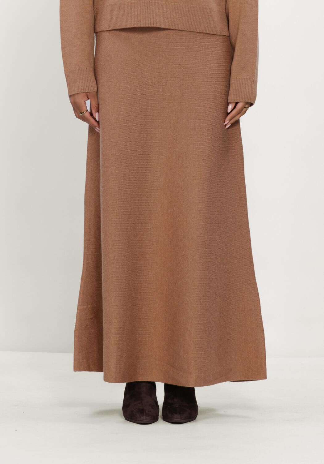 TWIST & TANGO Jupe maxi FELINA KNITTED SKIRT en camel - large